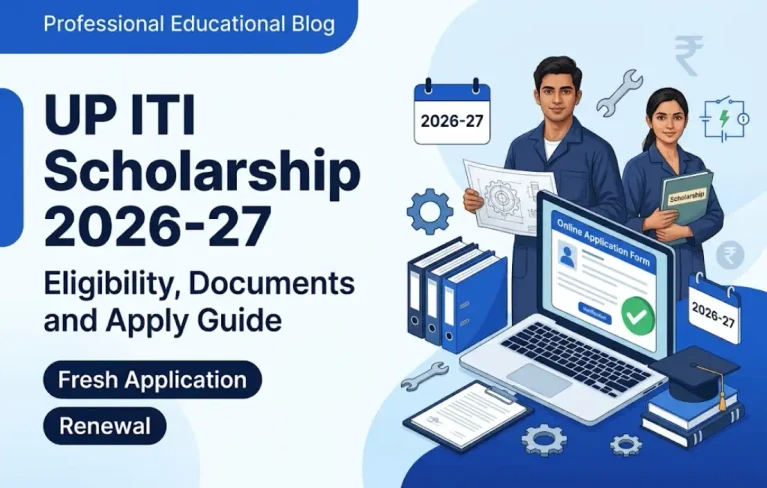 UP ITI Scholarship 2026-27: Eligibility, Dates, Documents और Apply करने का तरीका 7 UP ITI Scholarship 2026-27