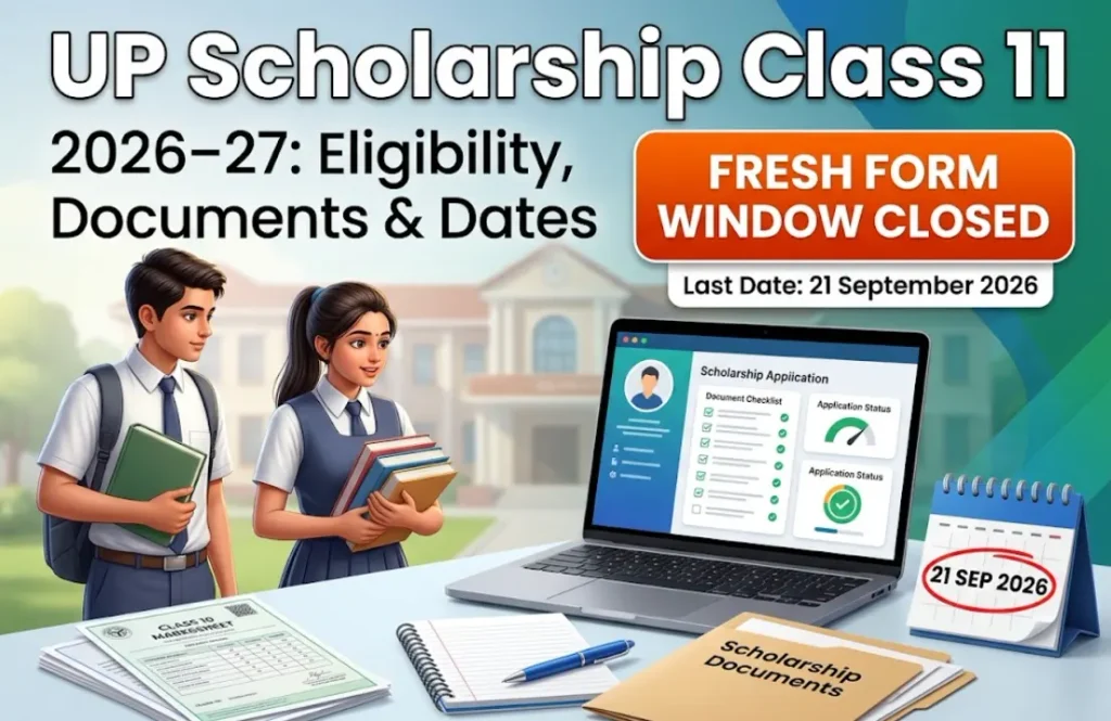 UP Scholarship Class 11 Students 2026-27: Eligibility, Documents, Dates और अगला कदम 1 UP Scholarship Class 11